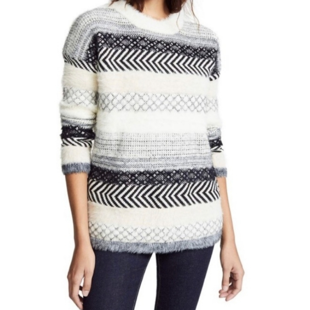 Jack by BB Dakota Women's Soft Textured Sweater sz S. Sundance - Striped